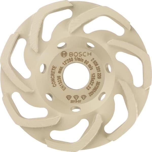 Diamantskiva - BOSCH - Turbo Best för betong - 125 x 22,23 mm - Snabb slipning - Förstärkt karbid