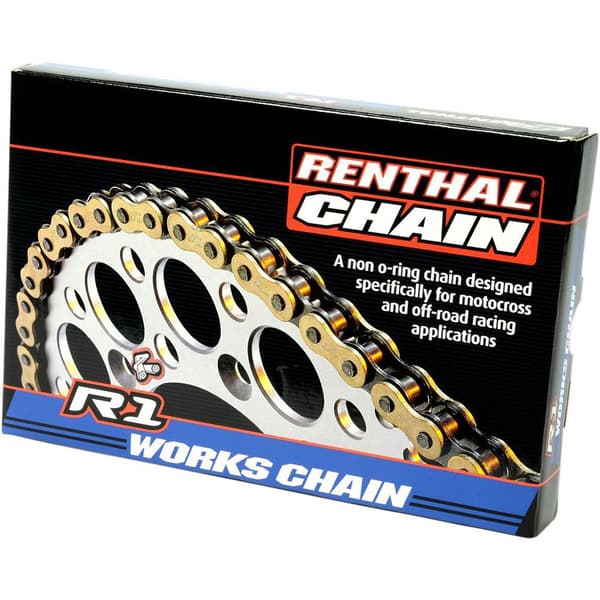 Renthal 415 R1 Mx Circlip Non O Ring Offroad Works Chain Kultainen 112 Links