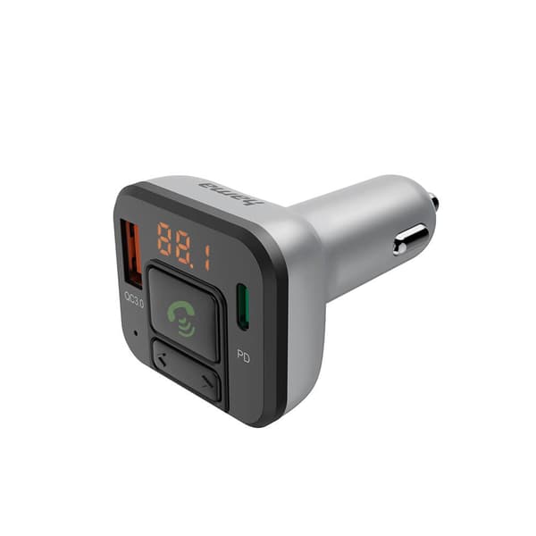 FM-sender Bluetooth Håndfri USB-C PD/QC