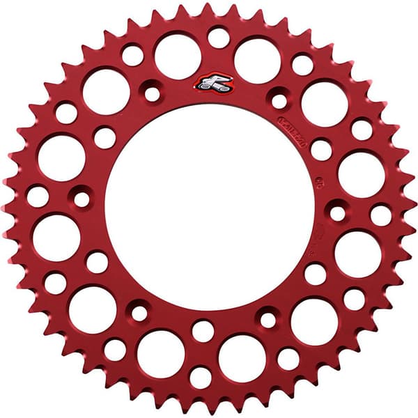 Renthal 154u-520 Ultralight Grooved Rear Sprocket Punainen 51t