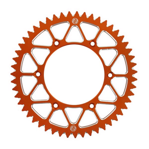Holeshot Takaratas 224l-520-48or 520 Chain Aluminium Oranssi 48t