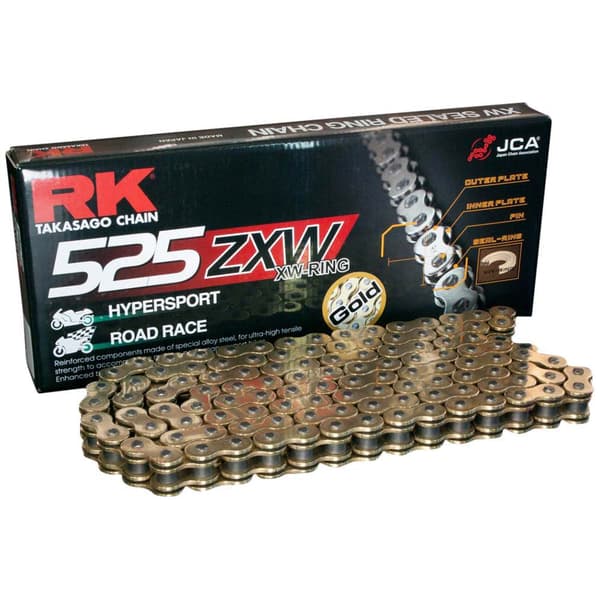Rk 525 Zxw Rivet Xw Ring Drive Kedja Silver 124 Links