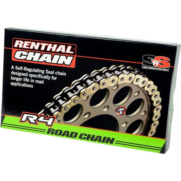Renthal 525 R4 Atv Quad Stake Rivet Srs Road Kedja Silver 130 Links