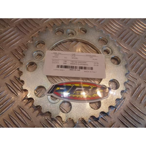 krontransmission pbr stål 35 tänder kedja 525 motorcykel ducati 749 999 4443.35.C45 bihr 47002551