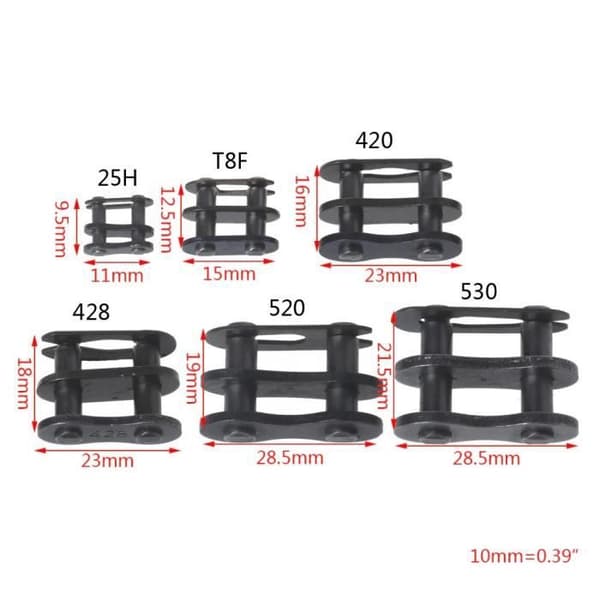 snabbkoppling T8F svart kedja mini moto dirt pocket bike atv quad pit raket ...
