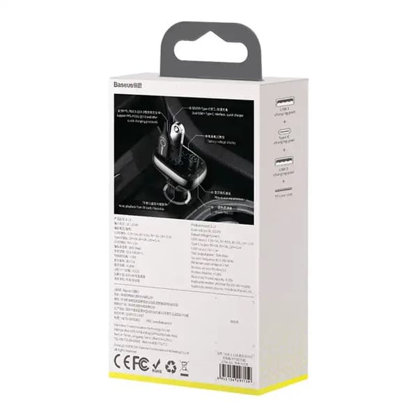 Bil Bluetooth MP3-spiller Baseus T Shaped S-13 Black OS