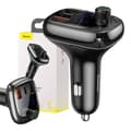 Miniatyrbilde 2 av 11: Bil Bluetooth MP3-spiller Baseus T Shaped S-13 Black OS