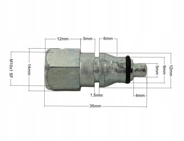 ŁPS-38 kytkimen irrotusvaijerin liitin, M10x1 SF, kytkimen pikairrotus