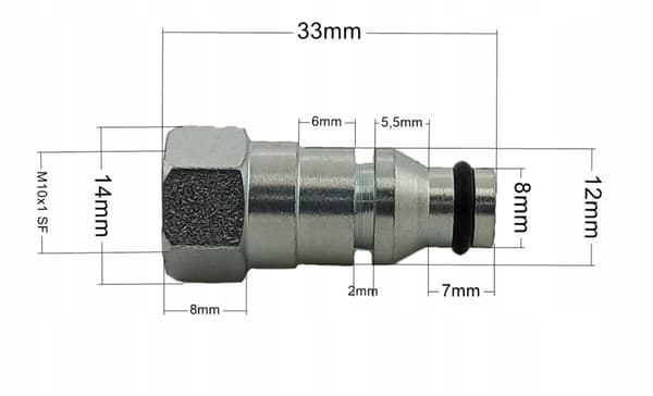 ŁPS-39 koblingsudløserkabelforbindelse, M10x1 SF, koblingshurtigudløser