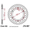 Miniatyrbild 1 av 2: JT SPROCKETS - Aluminium Krona Ultra-Lätt Anti-Lera 897 - 520 - JTA897.45BLKabc100011942500000