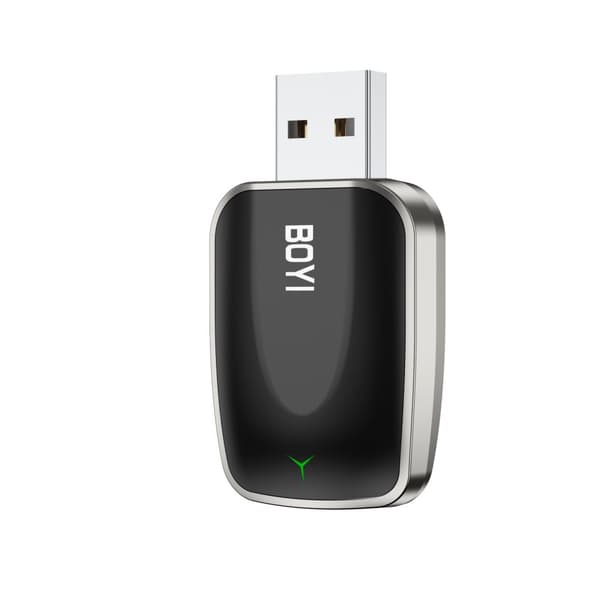 INF BY967S Trådlös CarPlay & Android Auto 2-i-1 Adapter Metallisk svart