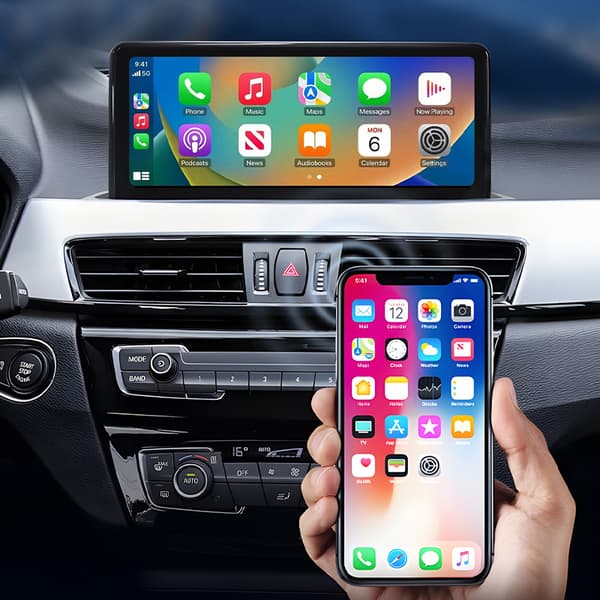INF BY967B 2-in-1 langaton CarPlay & Android Auto -sovitin