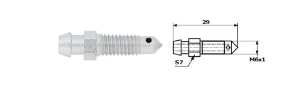 BROMSLUFTNINGSPUMP M6 X 1 S7 LÄNGD 29