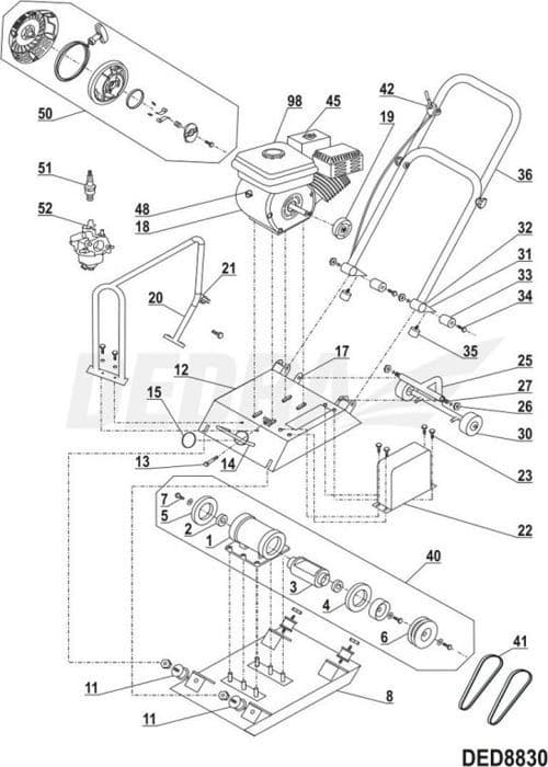 Dedra - XDED8830.22 - Lock för drivrem