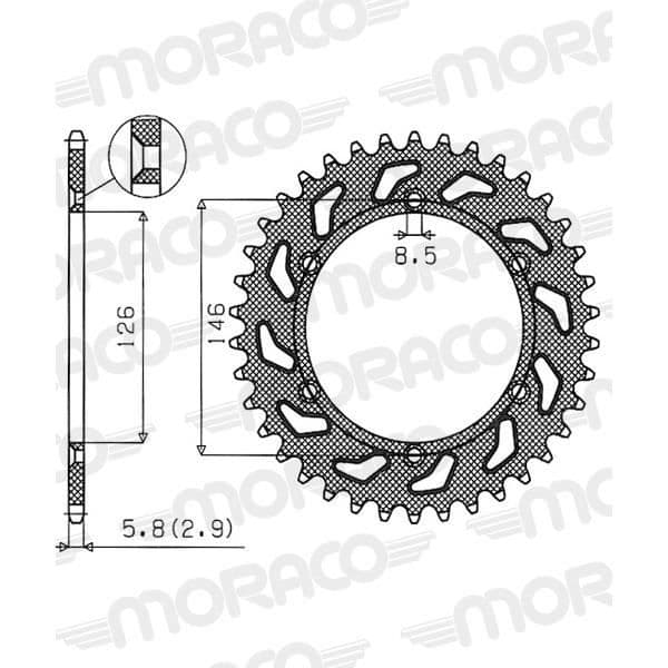 SUPERSPROX - Stealth Motorcykelkedja 520 - 50 Tänder - Färg Guld CE203SG50abc100008339100000