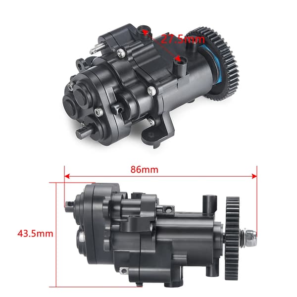 RC Gearkasse Transmissionssag, CNC Metal Konstruktion, Letvægtsdesign,1 stk