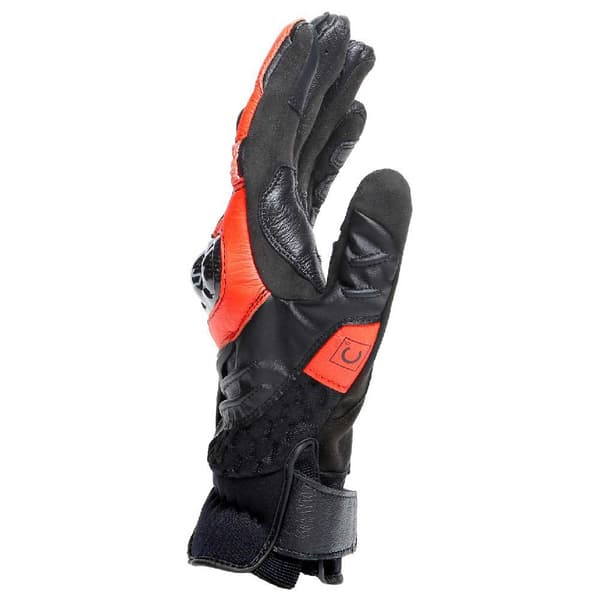 Dainese Korte Læderhandsker Carbon 4 Rød,Sort XL