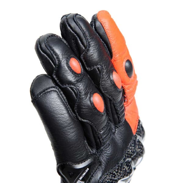 Dainese Korte Læderhandsker Carbon 4 Rød,Sort XL