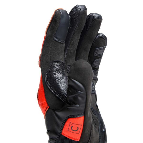 Dainese Korte Læderhandsker Carbon 4 Rød,Sort XL