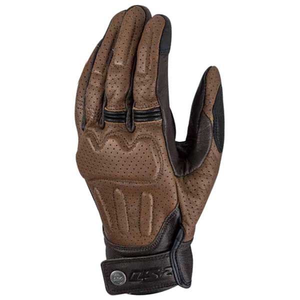 Ls2 Textil Handsker Rust Leather Brun M