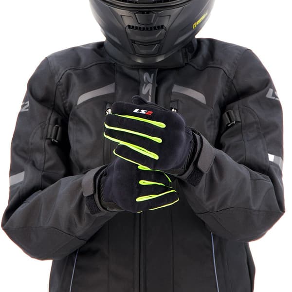 Ls2 Textil Käsineet Dart Ii Musta XL