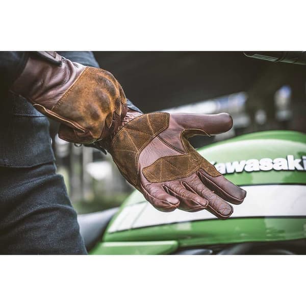 Fuel Motorcycles Læderhandsker Rodeo Brun S