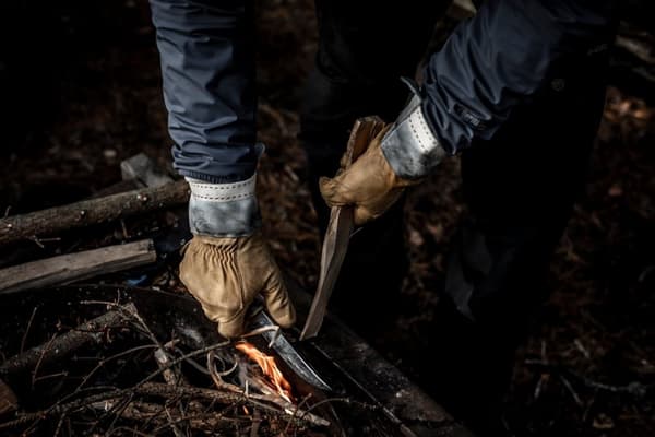 HESTRA SKULLMAN 5-FINGER, Hestra läderhanske bushcraft