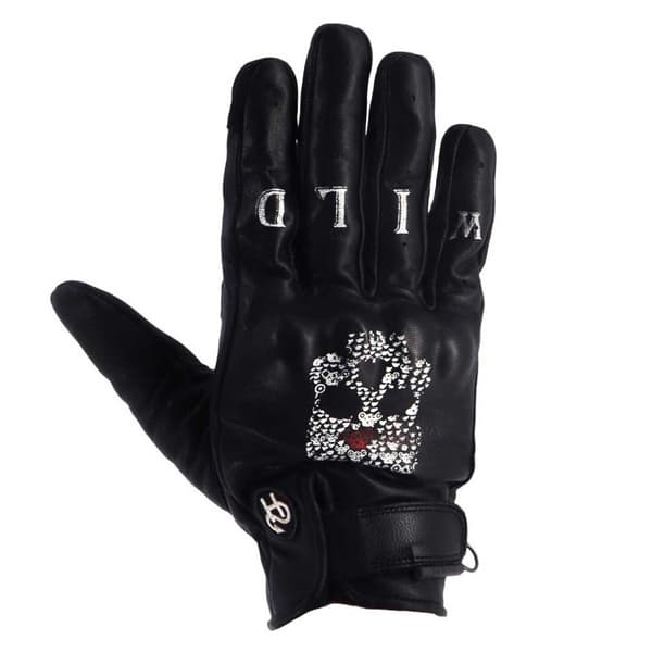 Helstons Læderhandsker Skull Sort 2XL