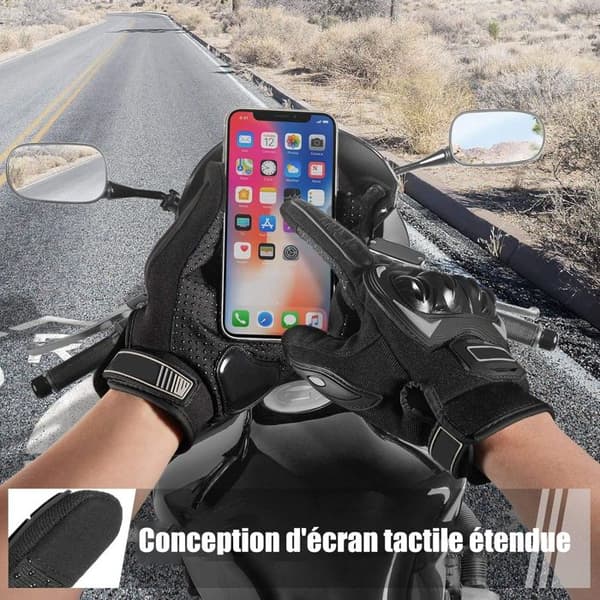 Motorcykelhandskar, Full Finger Touch Screen-handskar för motorcykelracing, klättring, jakt, motocross och andra utomhussporter
