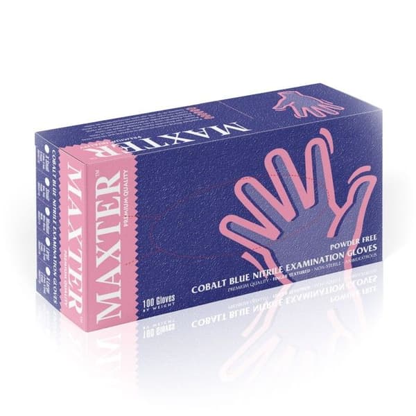 GANTS - Nitrilhandskar - Ogenomspolade - Blå - BLÅ - L