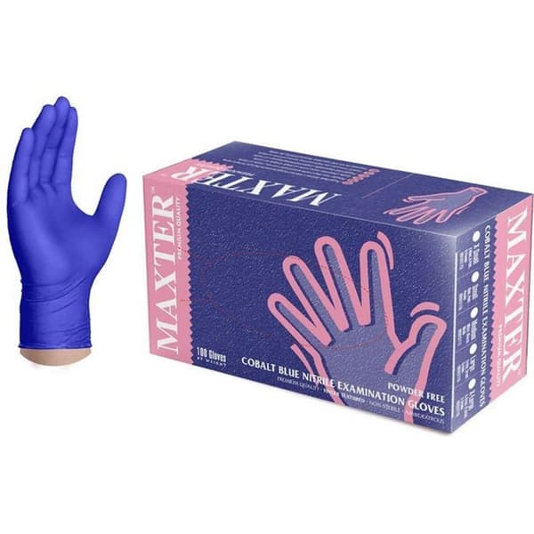 GANTS - Nitrilhandskar - Ogenomspolade - Blå - BLÅ - L