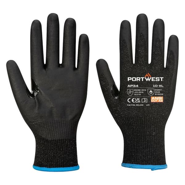 Portwest Unisex Adult AP34 - LR15 Touch Screen Nitrile Foam Safety Gloves (Pack of 12)