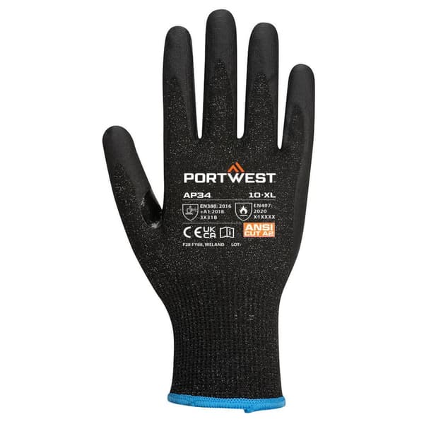 Portwest Unisex Adult AP34 - LR15 Touch Screen Nitrile Foam Safety Gloves (Pack of 12)