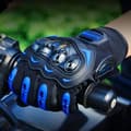 Miniatyrbild 2 av 4: Blå motorcykelhandskar, full touch screen handskar, lämpliga för utomhussporter som motorcykelracing.