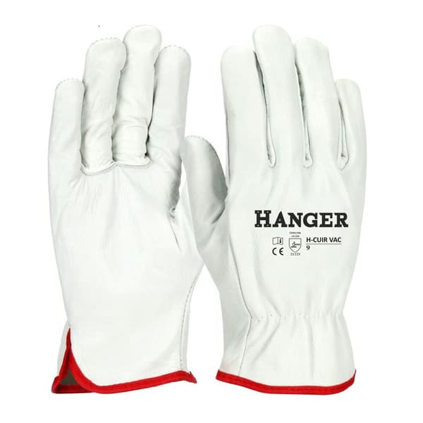 Arbetshandskar H-Läder VAC T 09 i förpackning med 12 par - HANGER - 300094