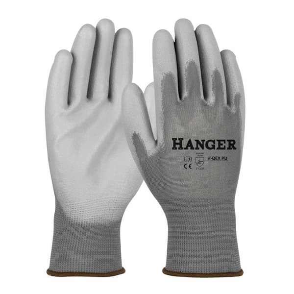 Arbetshandskar H-Dex T 7 belagda med polyuretan i 12 par - HANGER - 300006