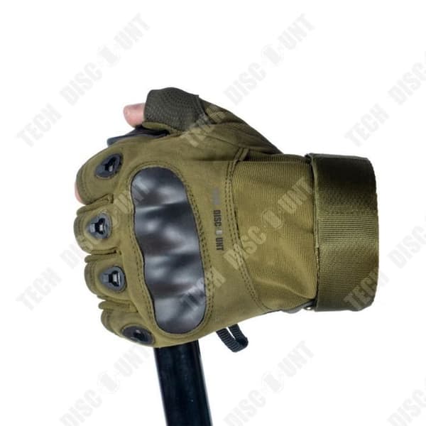 TD® M-kod gröna halvfingerhandskar för utomhuscykling sport anti-cut slitstarka fitness taktiska halvfingerhandskar