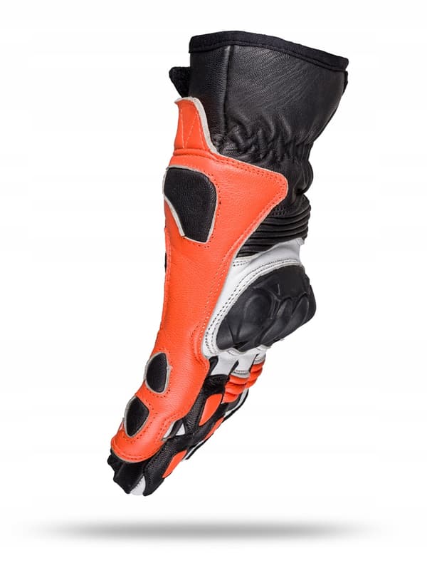 WOLF BANDIT MC-HANDSKER BESKYTTER SORT HVID ORANGE 2XL