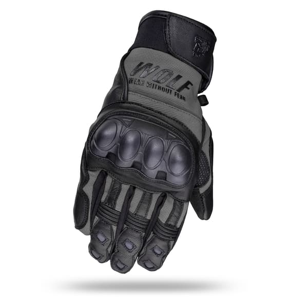 WOLF HERR MC-HANDSKAR PRO-X GUN METAL S