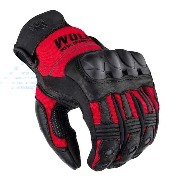 WOLF HERR MC-HANDSKAR PRO-X RÖDA M