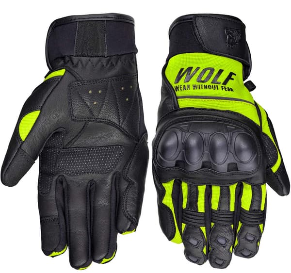 WOLF HERRE MOTORCYKELHANDSKER PRO-X GUL S - kopi 1