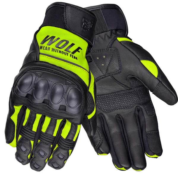 WOLF HERRE MOTORCYKELHANDSKER PRO-X GUL S - kopi 2