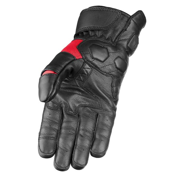 WOLF LÆDER MC HANDSKER TW60 GUSTO RØD 3XL