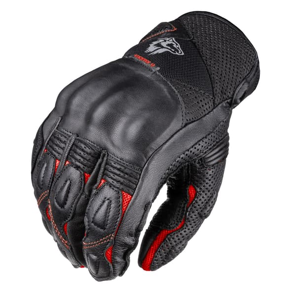 WOLF LÄDERHANDSKOR TW67 GOKU AIR RÖDA S