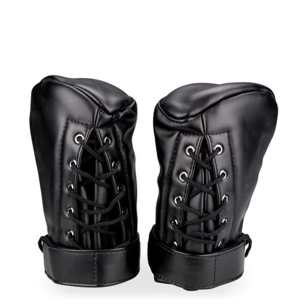 Skyddshandskar med ben Puppy Play Kinky - Svart