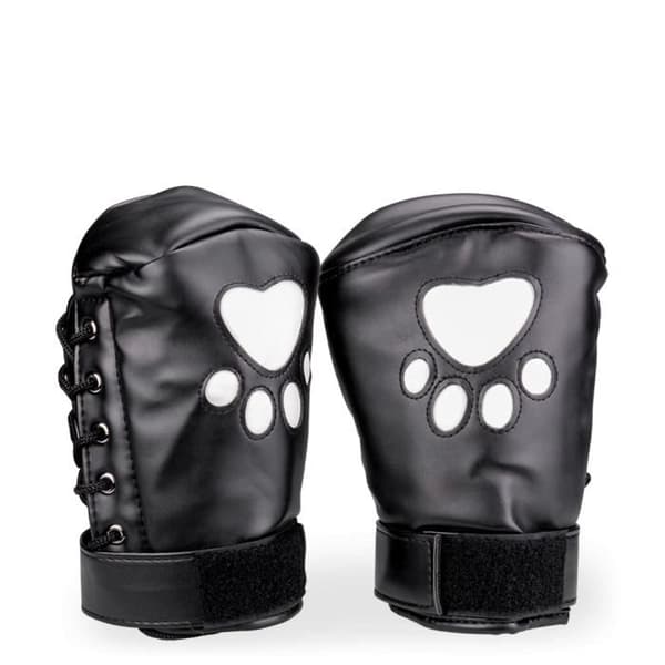 Skyddshandskar med ben Puppy Play Kinky - Svart