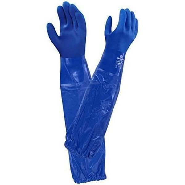 Ansell VersaTouch 23-201 PVC-handskar, kemikalie- och vätskeskydd, blå, storlek 9 (pack med 6 par