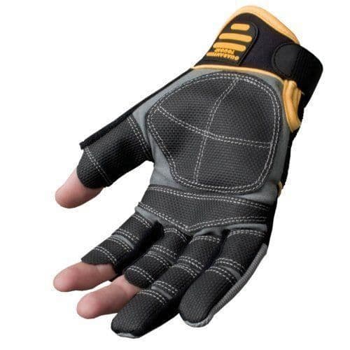 DeWalt FRAMER Half Finger Arbetshandskar Svart/Gul (UK Import)