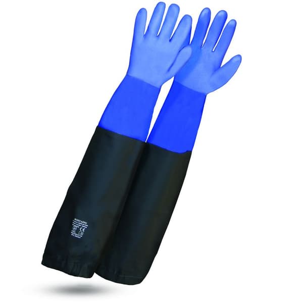 Gant PVC extra lång ärm för underhåll av bassäng och brunn WETPRO ROSTAING - Storlek: 10
