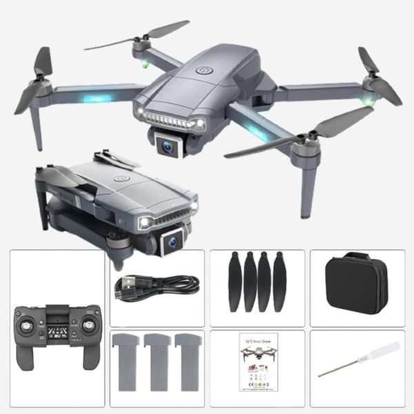 Drönare Mini UAV med  5G RC GPS högupplöst kamera 3 ST 2200 mAh batterier för längre flygtid